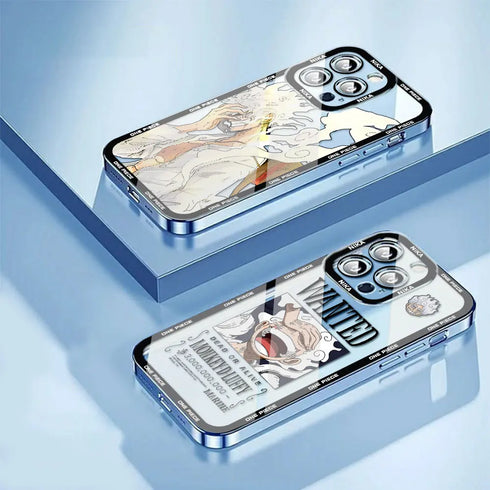 Japan Anime Luffys Gear 5 Phone Case For iPhone 15 14 13 12 Mini 11 Pro Max X XR XS 8 SE 2020 Plus One Pieces Transparent Cover